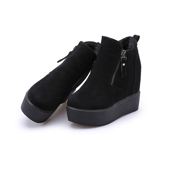 fashion warm women winter boots platform zipper female casual shoes with fur ladie ankle, Black
fashion warm women winter boots platform zipper female casual shoes with fur ladie ankle, Black