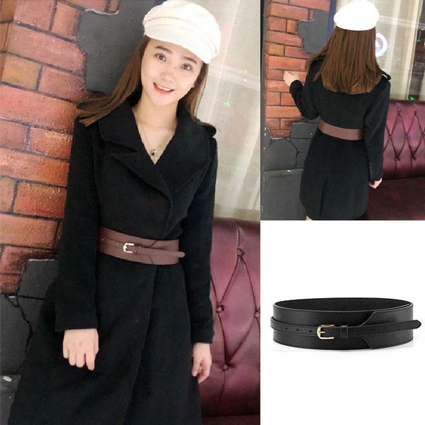 belts women belt simple windbreaker waistbands genuine leather pin buckle adjustable solid color luxury girdle wide waist, Black;brown
belts women belt simple windbreaker waistbands genuine leather pin buckle adjustable solid color luxury girdle wide waist, Black;brown