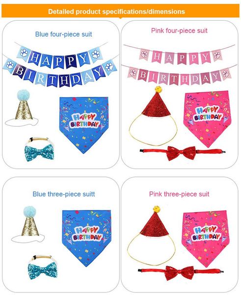 pet birthday dress up set supplies party decorations hat pull flag saliva towel holiday dog apparel
pet birthday dress up set supplies party decorations hat pull flag saliva towel holiday dog apparel
