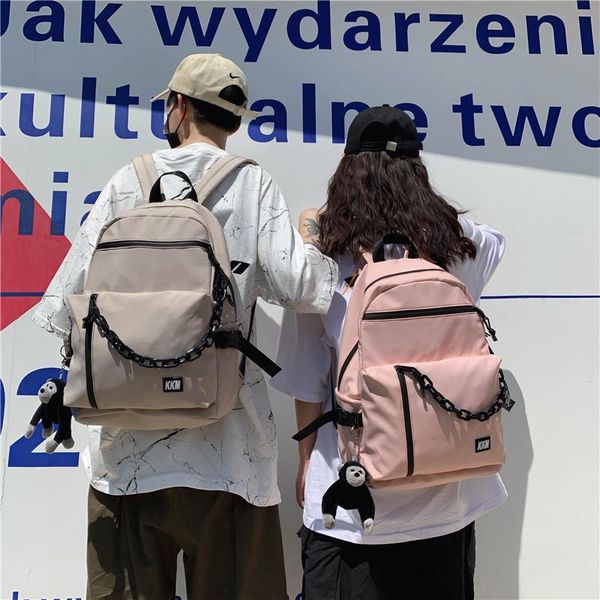backpack lenlei neutral harajuku chain student bag 2021 japanese and korean high school students large capacity
backpack lenlei neutral harajuku chain student bag 2021 japanese and korean high school students large capacity