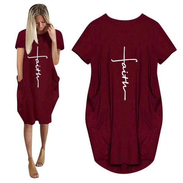 summer women 2021 arrival faith letters print dress for woman pocket o-neck short sleeve green female plus size cute dresses casual, Black;gray
summer women 2021 arrival faith letters print dress for woman pocket o-neck short sleeve green female plus size cute dresses casual, Black;gray