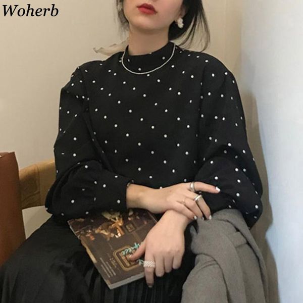 woherb vintage polka dot shirts half turtleneck loose puff sleeve blouses fall clothes blusas fashion temperament blouse women's, White
woherb vintage polka dot shirts half turtleneck loose puff sleeve blouses fall clothes blusas fashion temperament blouse women's, White