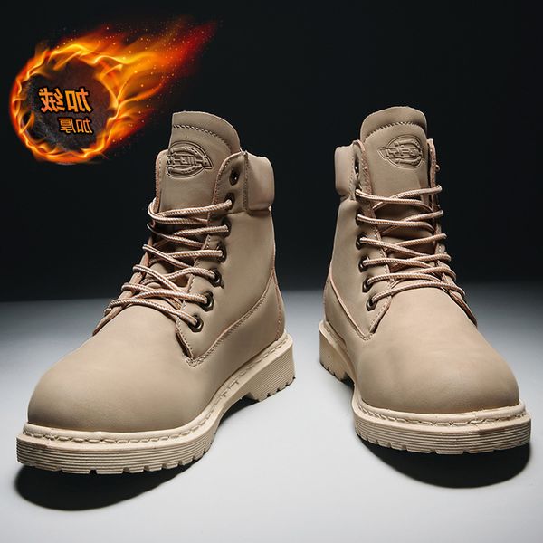 2022 autumn and winter new men's martin boots plush warm casual high british tooling outdoor short, Black
2022 autumn and winter new men's martin boots plush warm casual high british tooling outdoor short, Black