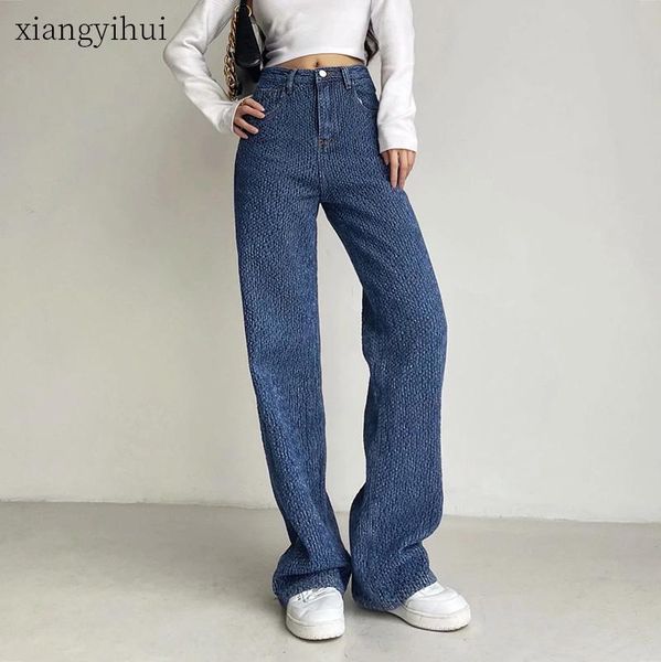 casual knitted floor length denim wide leg pants women loose high waist bottoms jean lady vintage trousers 2021 spring women's jeans, Blue
casual knitted floor length denim wide leg pants women loose high waist bottoms jean lady vintage trousers 2021 spring women's jeans, Blue