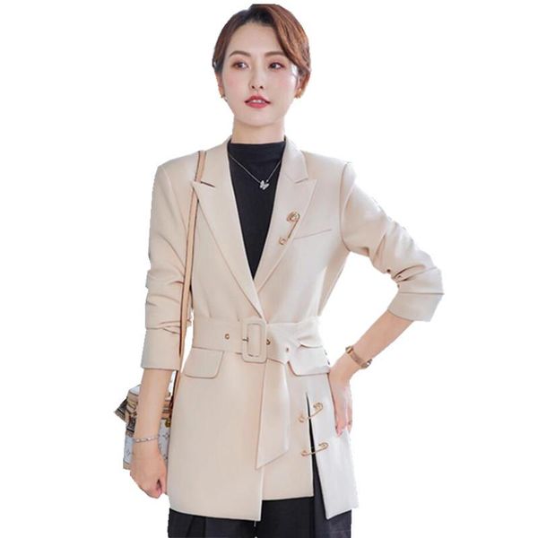 women's suits & blazers women 2021 autumn fashion temperament ol sashes long sleeve blazer office ladies foraml slim work suit coat s13, White;black
women's suits & blazers women 2021 autumn fashion temperament ol sashes long sleeve blazer office ladies foraml slim work suit coat s13, White;black