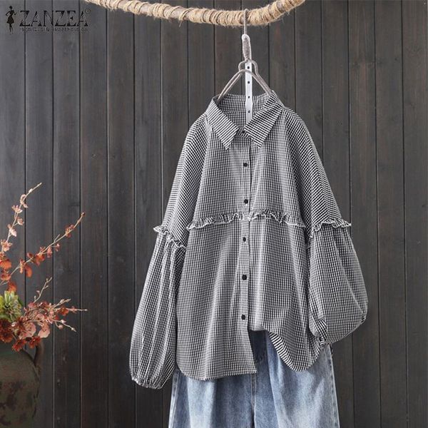 blouses stylish check shirts women's ruffle blouse 2021 lapel long sleeve blsuas female button patchwork tunic plus size 7, White
blouses stylish check shirts women's ruffle blouse 2021 lapel long sleeve blsuas female button patchwork tunic plus size 7, White