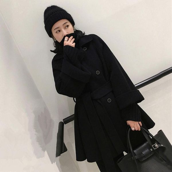women's wool & blends kmetram autumn winter jacket women clothes 2021 woolen coat female korean long coats cloak vintage jackets abrigo, Black
women's wool & blends kmetram autumn winter jacket women clothes 2021 woolen coat female korean long coats cloak vintage jackets abrigo, Black