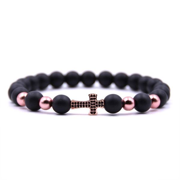 beaded, strands hyhoney cz cross charms bracelet men 8mm matte stone beads bracelets for women 6mm gallstone jewelry, Black
beaded, strands hyhoney cz cross charms bracelet men 8mm matte stone beads bracelets for women 6mm gallstone jewelry, Black