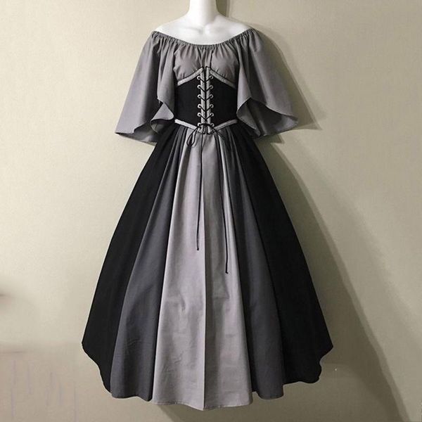 casual dresses women princes dress retro style stitching vintage high waist cosplay party evening formal long ankle bandage, Black;gray
casual dresses women princes dress retro style stitching vintage high waist cosplay party evening formal long ankle bandage, Black;gray