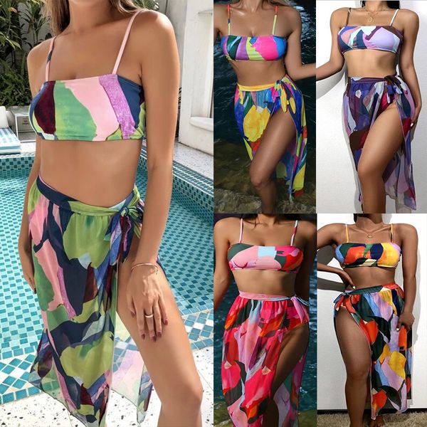 2021 new split swimsuit three piece mesh swimsuit women's lock color stitching printing three piece split swimsuit women's dress, White;black
2021 new split swimsuit three piece mesh swimsuit women's lock color stitching printing three piece split swimsuit women's dress, White;black