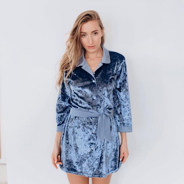 women's sleepwear hiloc velvet pajamas for women robe nightgowns autumn turn down collar bathrobe female nine quarter nightwear homewea, Black;red
women's sleepwear hiloc velvet pajamas for women robe nightgowns autumn turn down collar bathrobe female nine quarter nightwear homewea, Black;red