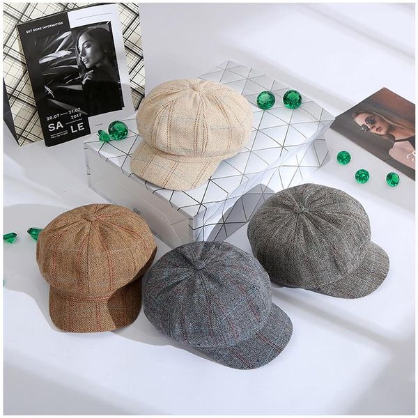 stingy brim hats gx autumn and winter men women couples casual wild go out shopping beret retro literary octagonal hat, Blue;gray
stingy brim hats gx autumn and winter men women couples casual wild go out shopping beret retro literary octagonal hat, Blue;gray