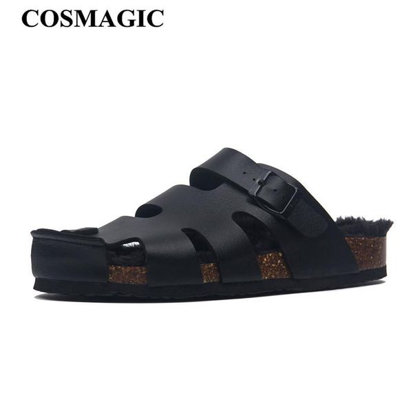 slippers cosmagic 2021 autumn indoor fur cork slipper winter women casual outside solid color plush closed toe slides shoe, Black
slippers cosmagic 2021 autumn indoor fur cork slipper winter women casual outside solid color plush closed toe slides shoe, Black