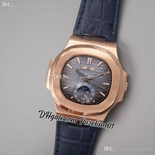 2022 5726 annual calendar moon phase automatic mens watch rose gold blue textured dial stick markers leather strap 8 styles watches puretime, Slivery;brown
2022 5726 annual calendar moon phase automatic mens watch rose gold blue textured dial stick markers leather strap 8 styles watches puretime, Slivery;brown