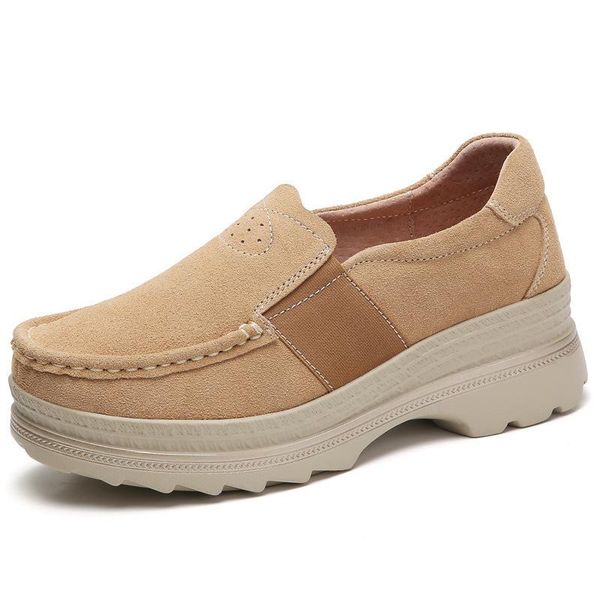 dress shoes women's thick-soled leather sports casual pedal platform plus size wedges mother loafers women, Black
dress shoes women's thick-soled leather sports casual pedal platform plus size wedges mother loafers women, Black