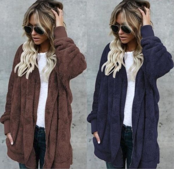 women's long fur coats hooded multi-color large size autumn winter soft warm explosions plush wild thin ladies jacket wool & blends, Black
women's long fur coats hooded multi-color large size autumn winter soft warm explosions plush wild thin ladies jacket wool & blends, Black