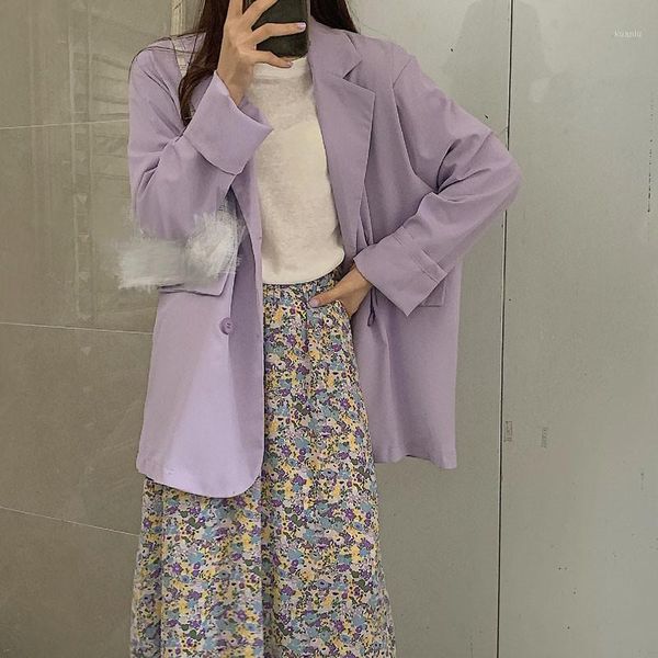 women's suits & blazers womens loose korean style streetwear chic elegant casual female outwear stylish fashion thin daily clothing, White;black
women's suits & blazers womens loose korean style streetwear chic elegant casual female outwear stylish fashion thin daily clothing, White;black