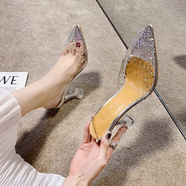 dress shoes luxury sandals women pumps transparent pvc high heels pointed toe slip-on wedding party brand fashion for lady, Black
dress shoes luxury sandals women pumps transparent pvc high heels pointed toe slip-on wedding party brand fashion for lady, Black
