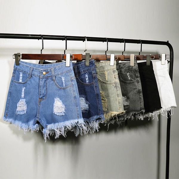 women's shorts plus size women high waist jeans fashion ripped short for feminino summer street style, White;black
women's shorts plus size women high waist jeans fashion ripped short for feminino summer street style, White;black
