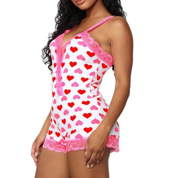 women's jumpsuits & rompers women casual sleeveless deep v neck heart printing stretch leotard shorts lace hem slim romper pajama bodyc, Black;white
women's jumpsuits & rompers women casual sleeveless deep v neck heart printing stretch leotard shorts lace hem slim romper pajama bodyc, Black;white