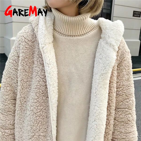 coat woman s winter double-faced warm teddy cardigan long s elegant ivory korean jacket 210428, Black;brown
coat woman s winter double-faced warm teddy cardigan long s elegant ivory korean jacket 210428, Black;brown