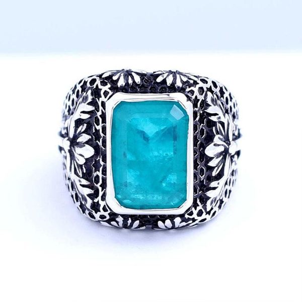 cluster rings handmade blue paraiba tourmaline man silver ring, men ring, Golden;silver
cluster rings handmade blue paraiba tourmaline man silver ring, men ring, Golden;silver