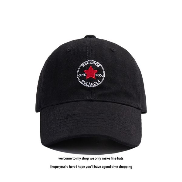 cap female spring and summer new usa soft five pointed star embroidery couple casual sunshade baseball cap male, Black;white 
cap female spring and summer new usa soft five pointed star embroidery couple casual sunshade baseball cap male, Black;white
