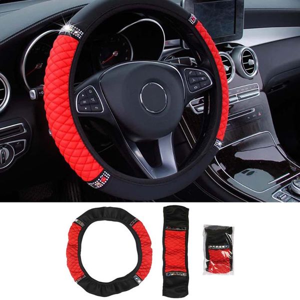 steering wheel covers black red cover car fashional for 38-37cm leather parts 
steering wheel covers black red cover car fashional for 38-37cm leather parts