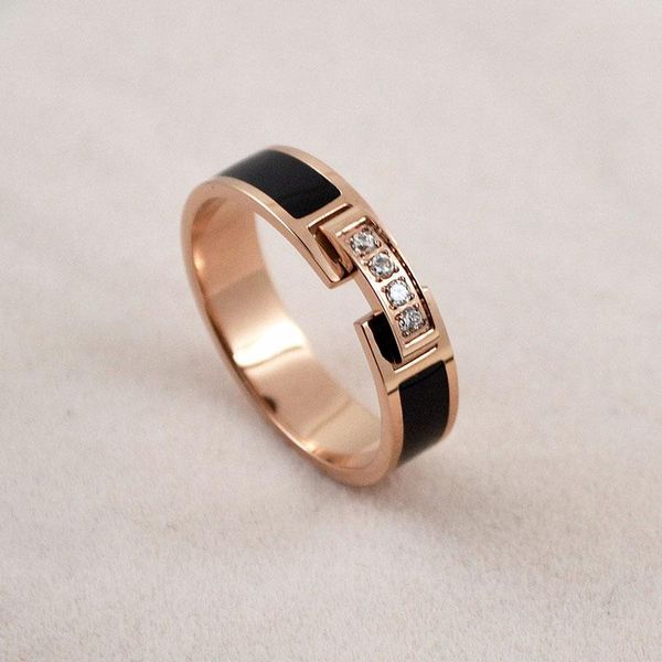 wedding rings classic luxury jewelry black side 4 zircon elegant love ring titanium steel rose gold color brand for women, Slivery;golden
wedding rings classic luxury jewelry black side 4 zircon elegant love ring titanium steel rose gold color brand for women, Slivery;golden