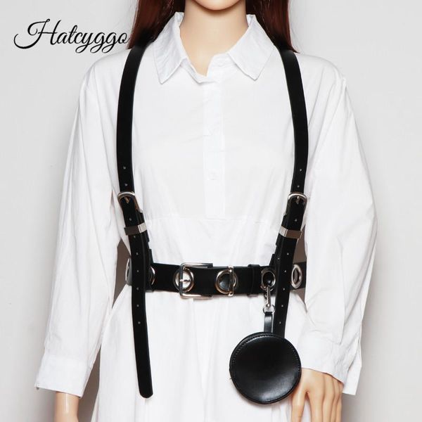 belts hatcyggo black leather shoulder harness belt bag women hollow waist bbelts trendy body bondage lingerie strap 2021, Black;brown
belts hatcyggo black leather shoulder harness belt bag women hollow waist bbelts trendy body bondage lingerie strap 2021, Black;brown
