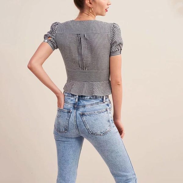 women's blouses & shirts boho 2021 women and blouse summer elegant ruffle button plaid shirt female casual office work korean clothes, White
women's blouses & shirts boho 2021 women and blouse summer elegant ruffle button plaid shirt female casual office work korean clothes, White