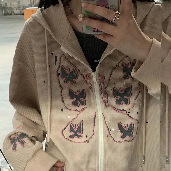 women's hoodies & sweatshirts sweatshirts oversized hoodie butterfly retro pocket women's long-sleeved pullover 2021 zipper waffle, Black
women's hoodies & sweatshirts sweatshirts oversized hoodie butterfly retro pocket women's long-sleeved pullover 2021 zipper waffle, Black