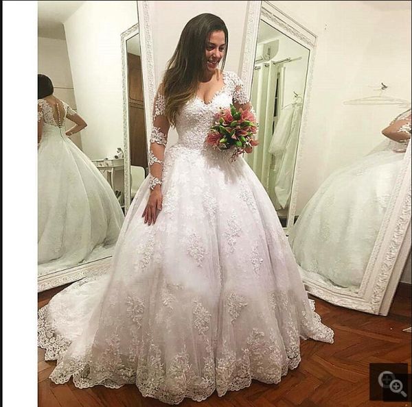 robe de mariage 2021 white vintage ball gown wedding dresses princess puffy long sleeve beaded lace appliques bridal gowns v neck court trai
robe de mariage 2021 white vintage ball gown wedding dresses princess puffy long sleeve beaded lace appliques bridal gowns v neck court trai
