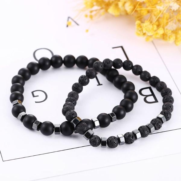 beaded, strands 2pcs hematite natural simple style stone bracelet temperament men matte lava volcanic beads jewelry stretch gift, Black
beaded, strands 2pcs hematite natural simple style stone bracelet temperament men matte lava volcanic beads jewelry stretch gift, Black