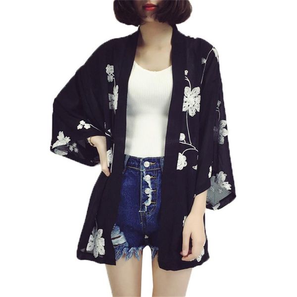 women's blouses & shirts floral chiffon kimono jacket bat sleeve blouse women thin shirt blusas harajuku cardigan summer c4001, White
women's blouses & shirts floral chiffon kimono jacket bat sleeve blouse women thin shirt blusas harajuku cardigan summer c4001, White