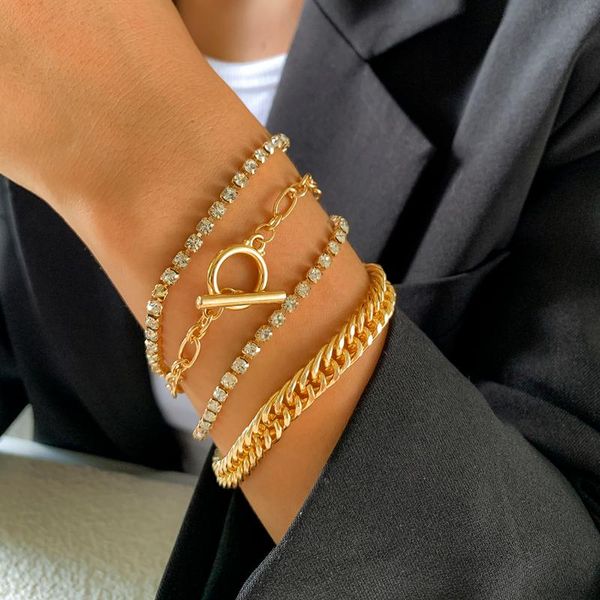 link, chain shixin vintage multi layered crystal bracelet set for women punk shiny 2021 female fashion y2k hand jewelry, Black
link, chain shixin vintage multi layered crystal bracelet set for women punk shiny 2021 female fashion y2k hand jewelry, Black