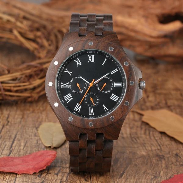 wristwatches men's watch luxury chronograph wooden quartz reloj para hombre roman numerals dial mens wood band timepieces male clock gi, Slivery;brown
wristwatches men's watch luxury chronograph wooden quartz reloj para hombre roman numerals dial mens wood band timepieces male clock gi, Slivery;brown