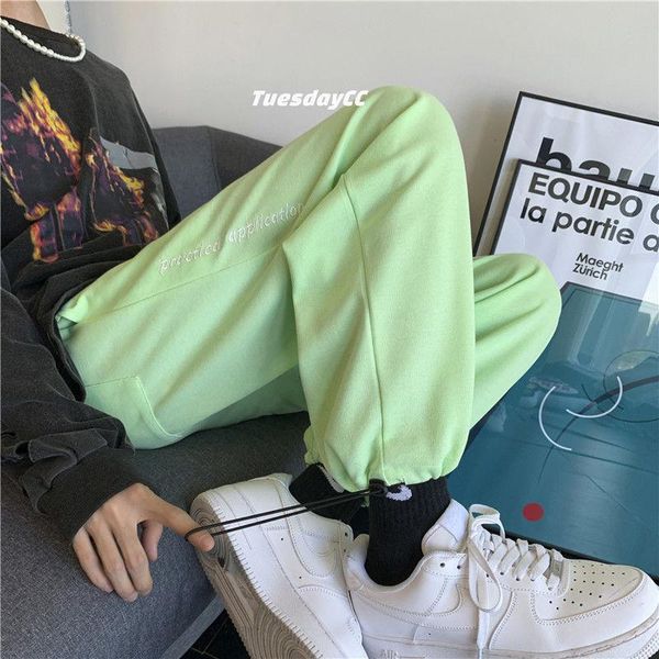 men's pants pr side letter slacks 2021 autumn fashion casual men streetwear loose korean hip hop trousers, Black 
men's pants pr side letter slacks 2021 autumn fashion casual men streetwear loose korean hip hop trousers, Black