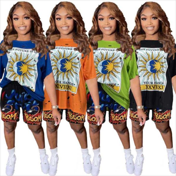 women's tracksuits rstylish 2021 fashion short sleeve round neck pattern hole t-shirt summer two piece shorts set, Gray
women's tracksuits rstylish 2021 fashion short sleeve round neck pattern hole t-shirt summer two piece shorts set, Gray