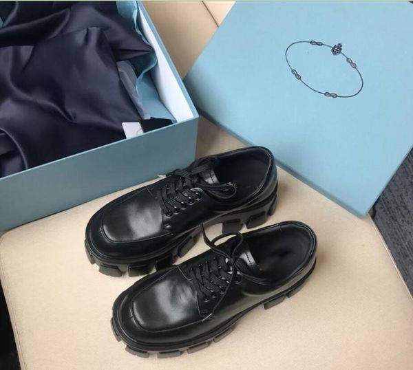 designers women shoes luxury designer brand dress shoe metal triangle logo monolith brushed leather loafers platform heel pointed and round, Black
designers women shoes luxury designer brand dress shoe metal triangle logo monolith brushed leather loafers platform heel pointed and round, Black