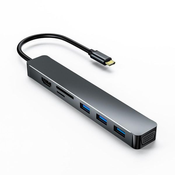 hubs 7 in 1 type-c to hmd+usb3.0*3 +sd/tf+vga usb multi-function adapter type c hub
hubs 7 in 1 type-c to hmd+usb3.0*3 +sd/tf+vga usb multi-function adapter type c hub