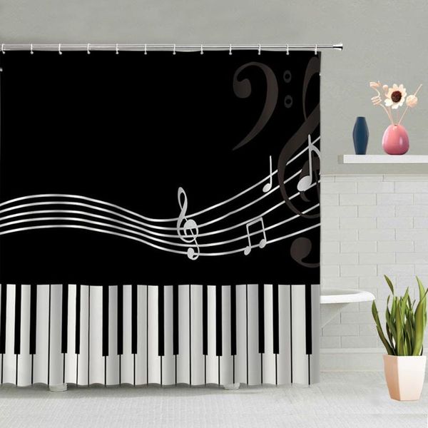 music shower curtain black white piano note modern bathroom curtains waterproof fabric bath screen decor cloth hook set
music shower curtain black white piano note modern bathroom curtains waterproof fabric bath screen decor cloth hook set