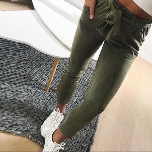 women's pants & capris elegant pencil pant women high waist casual pockets lace up bowtie elastic long trousers pantalones de mujer, Black;white
women's pants & capris elegant pencil pant women high waist casual pockets lace up bowtie elastic long trousers pantalones de mujer, Black;white