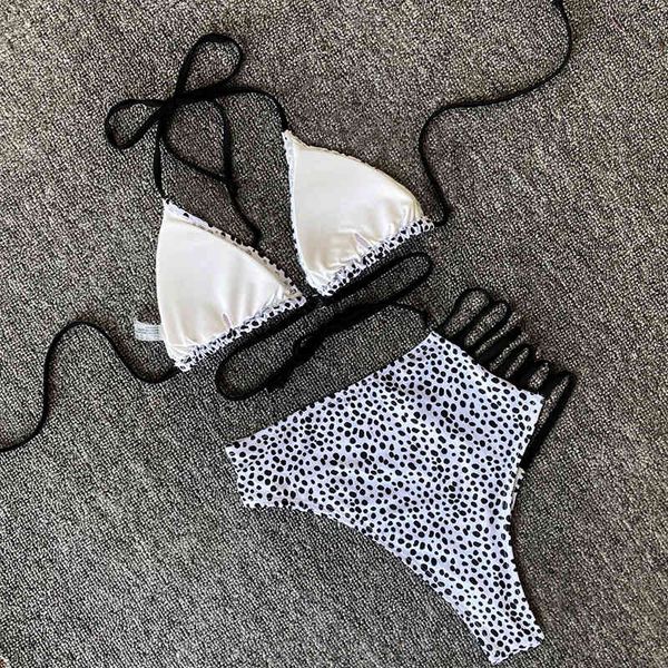 2021 polka dot asymmetrical high waist swimsuit women swimwear string halter bikini set female bandeau bathing suiting
2021 polka dot asymmetrical high waist swimsuit women swimwear string halter bikini set female bandeau bathing suiting