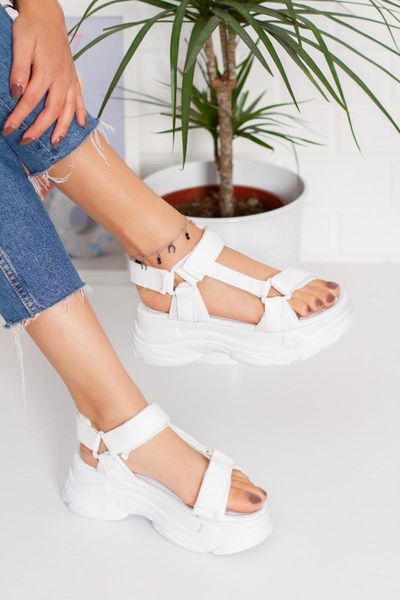 sandals white high outsole (shoe slippers shoes), Black