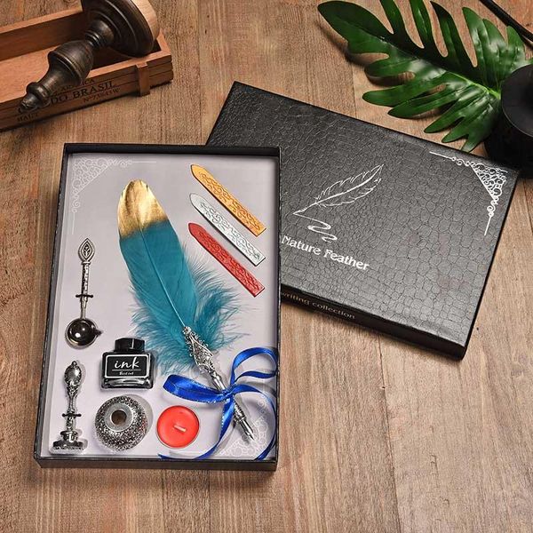fountain pens bnb vintage feather pen personality dip ink set creative writing office supplies metal with gift box 10 colors
fountain pens bnb vintage feather pen personality dip ink set creative writing office supplies metal with gift box 10 colors