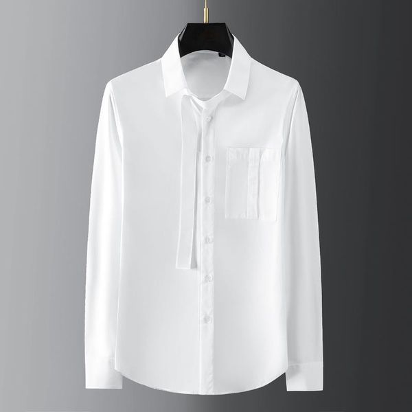 men's casual shirts 2021 cotton white male luxury long sleeve solid color one pocket mens dress fashion slim party man, White;black
men's casual shirts 2021 cotton white male luxury long sleeve solid color one pocket mens dress fashion slim party man, White;black