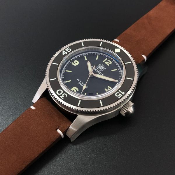 wristwatches sd1952 steeldive brand fifty fathoms steel diving watch 300m water resistant mens automatic ceramic bezel mechanical watches, Slivery;brown
wristwatches sd1952 steeldive brand fifty fathoms steel diving watch 300m water resistant mens automatic ceramic bezel mechanical watches, Slivery;brown