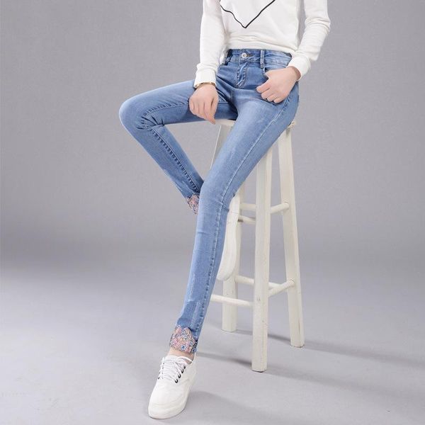 thinning pencil pants korean elastic casual ladies denim slim women's jeans, Blue
thinning pencil pants korean elastic casual ladies denim slim women's jeans, Blue
