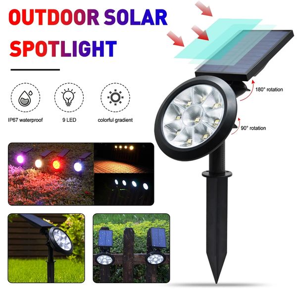 solar garden light spot outdoor 9 led lawn landscape path wall lamp waterproof for home wedding
solar garden light spot outdoor 9 led lawn landscape path wall lamp waterproof for home wedding
